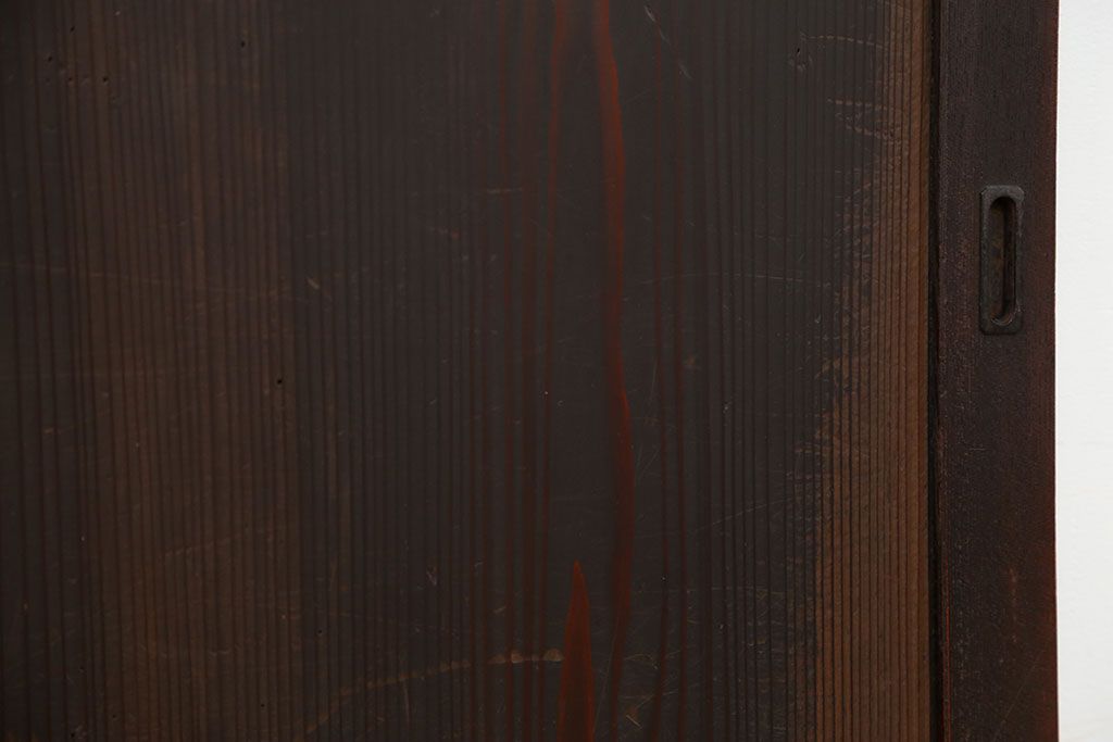 古民具・骨董 シンプルな欅枠の板戸2枚セット(窓)