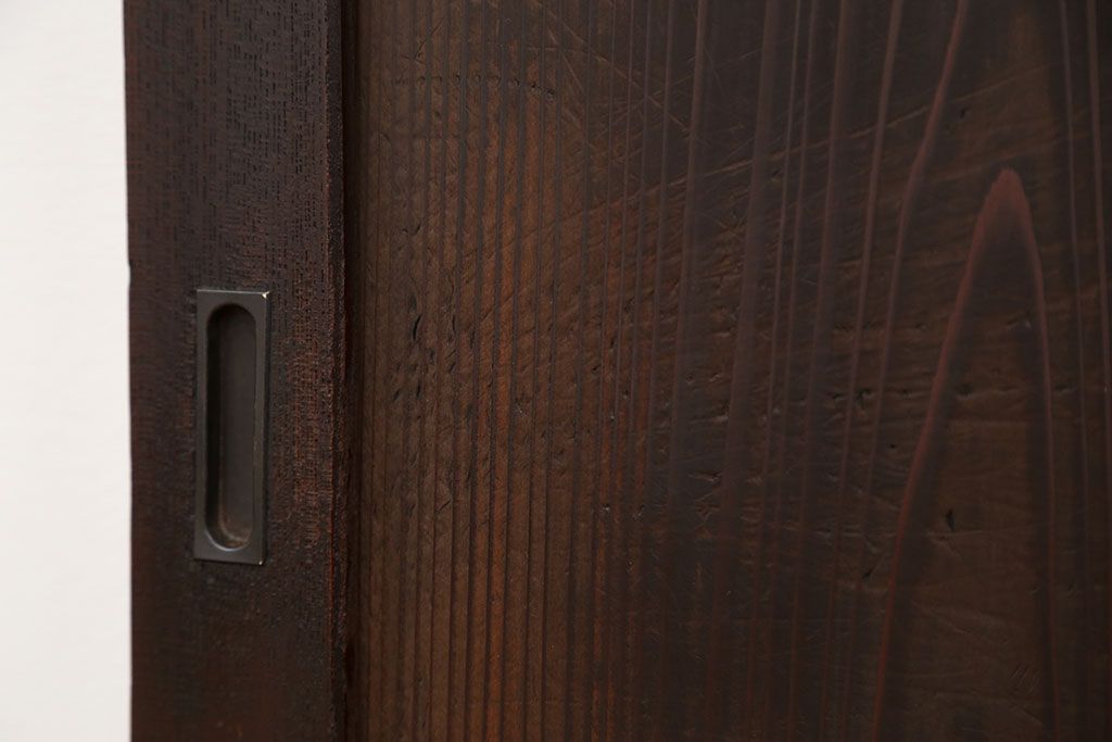 古民具・骨董 シンプルな欅枠の板戸2枚セット(窓)