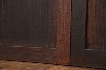 古民具・骨董 シンプルな欅枠の板戸2枚セット(窓)