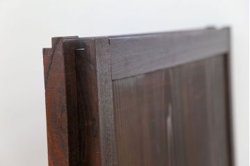 古民具・骨董 シンプルな欅枠の板戸2枚セット(窓)