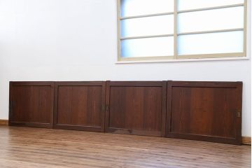 アンティーク シンプルなアンティーク板戸　4枚(引き戸、窓)