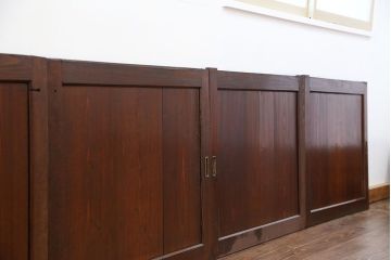 アンティーク シンプルなアンティーク板戸　4枚(引き戸、窓)