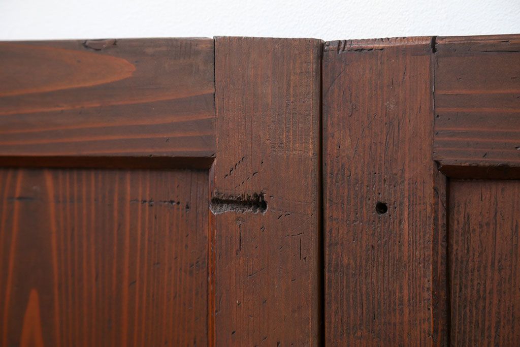 アンティーク シンプルなアンティーク板戸　4枚(引き戸、窓)