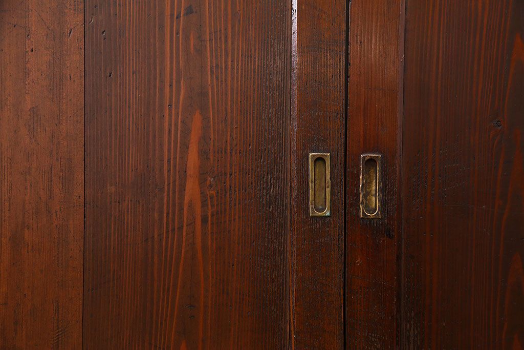 アンティーク シンプルなアンティーク板戸　4枚(引き戸、窓)