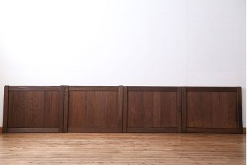 アンティーク シンプルなアンティーク板戸　4枚(引き戸、窓)