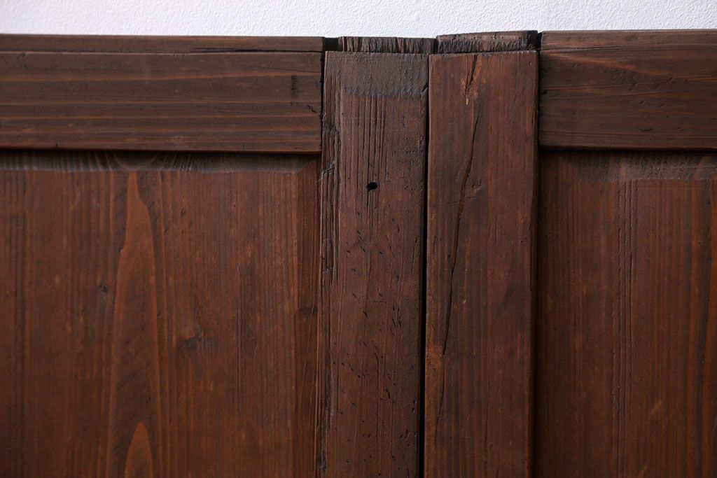 アンティーク シンプルなアンティーク板戸　4枚(引き戸、窓)