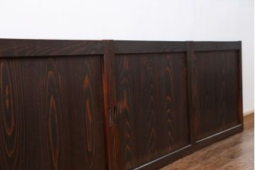 古民具・骨董 シンプル杢目の良い板戸　4枚セット　(引き戸、窓)