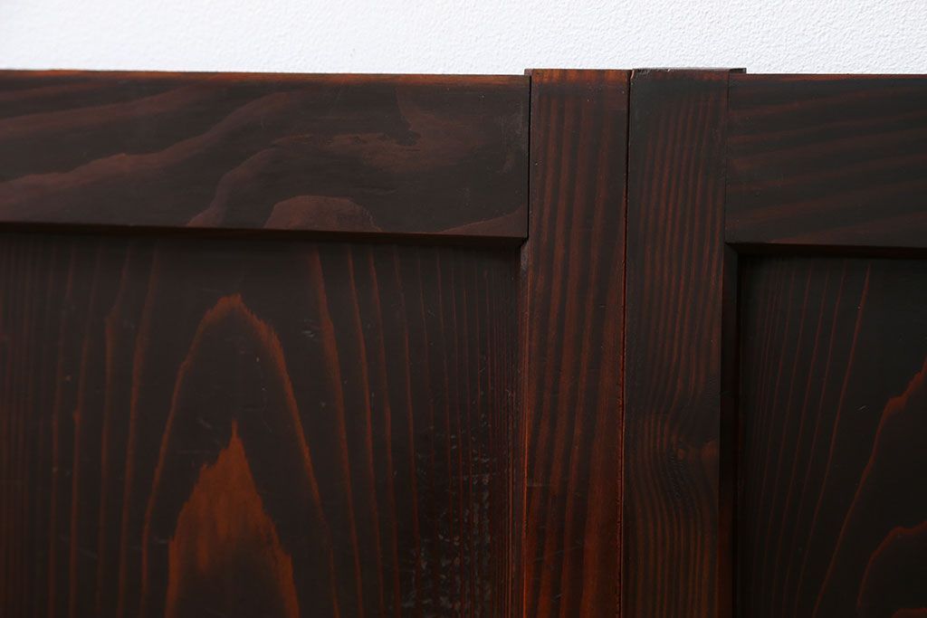 古民具・骨董 シンプル杢目の良い板戸　4枚セット　(引き戸、窓)