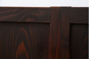 古民具・骨董 シンプル杢目の良い板戸　4枚セット　(引き戸、窓)