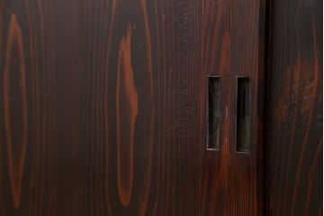 古民具・骨董 シンプル杢目の良い板戸　4枚セット　(引き戸、窓)