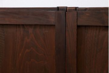 古民具・骨董 シンプル杢目の良い板戸　4枚セット　(引き戸、窓)