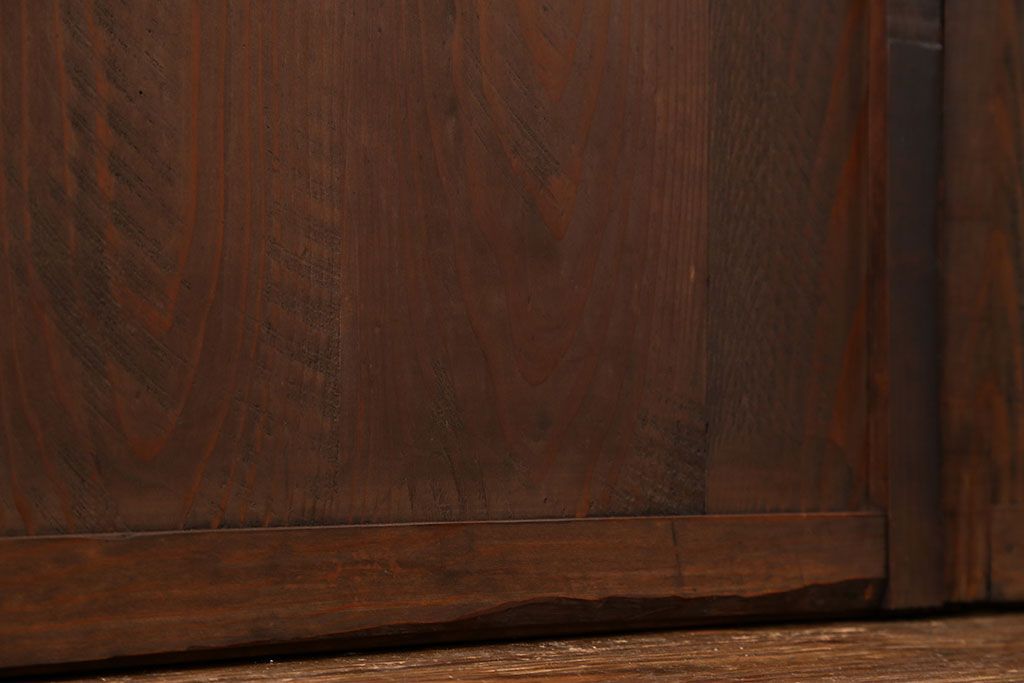 古民具・骨董 シンプル杢目の良い板戸　4枚セット　(引き戸、窓)