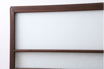 昭和レトロ ダイヤガラスとすりガラスのシンプルなガラス戸