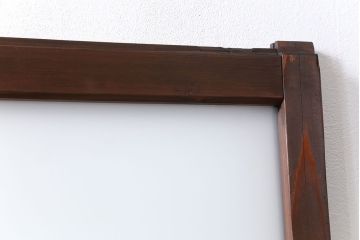 昭和レトロ ダイヤガラスとすりガラスのシンプルなガラス戸