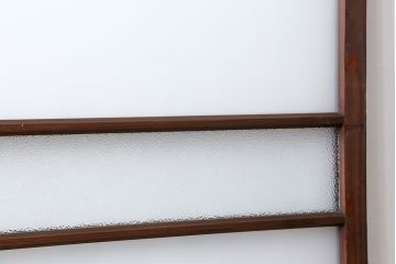 昭和レトロ ダイヤガラスとすりガラスのシンプルなガラス戸