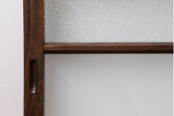 昭和レトロ ダイヤガラスとすりガラスのシンプルなガラス戸