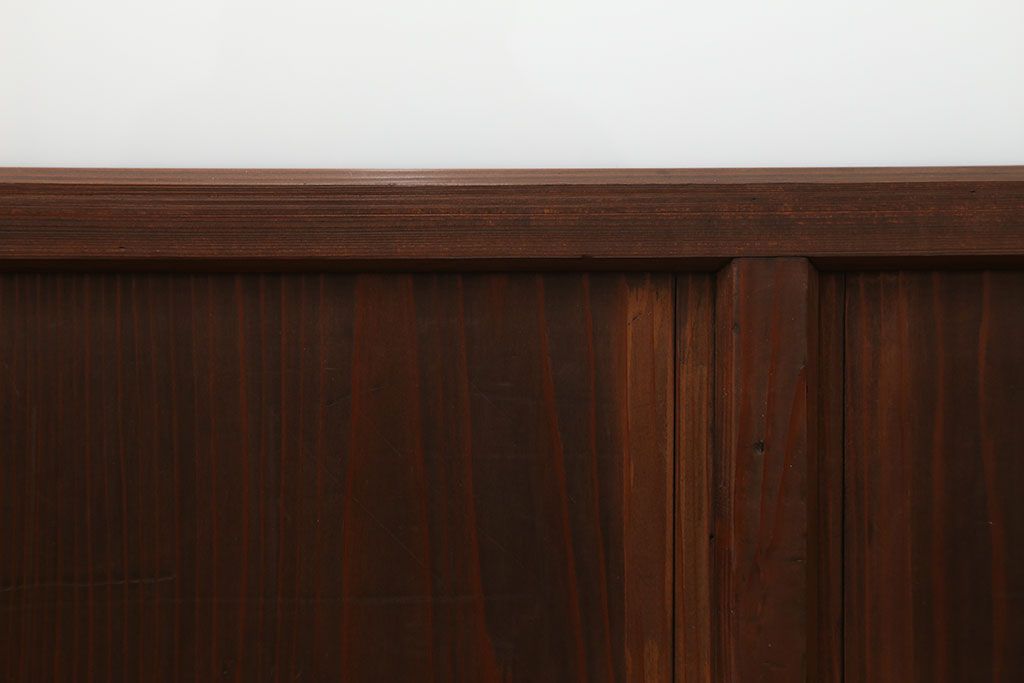 昭和レトロ ダイヤガラスとすりガラスのシンプルなガラス戸