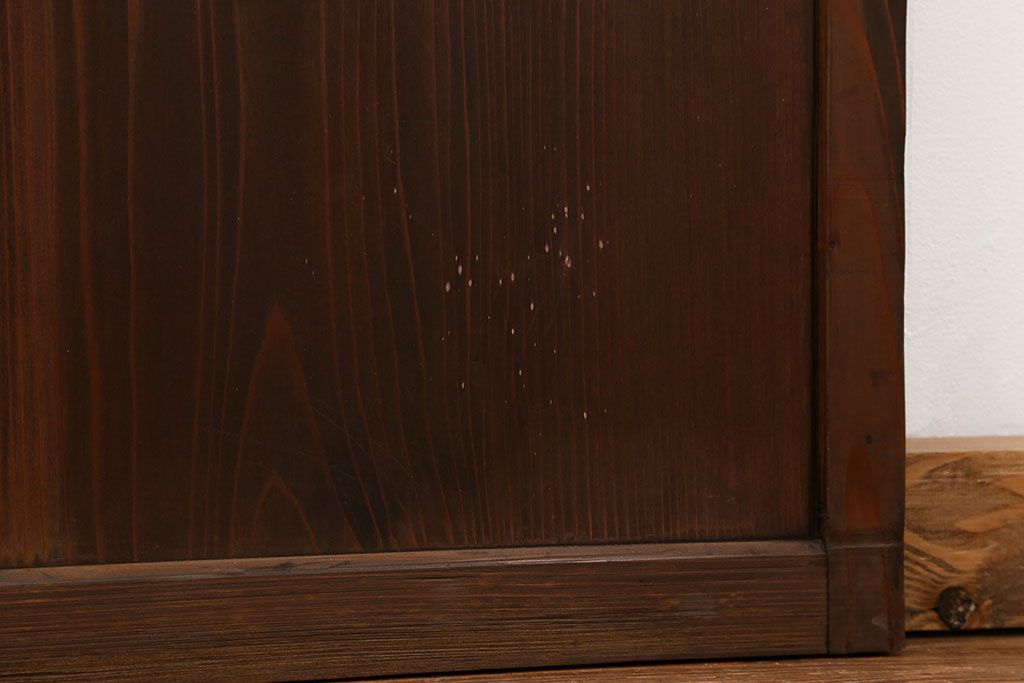 昭和レトロ ダイヤガラスとすりガラスのシンプルなガラス戸