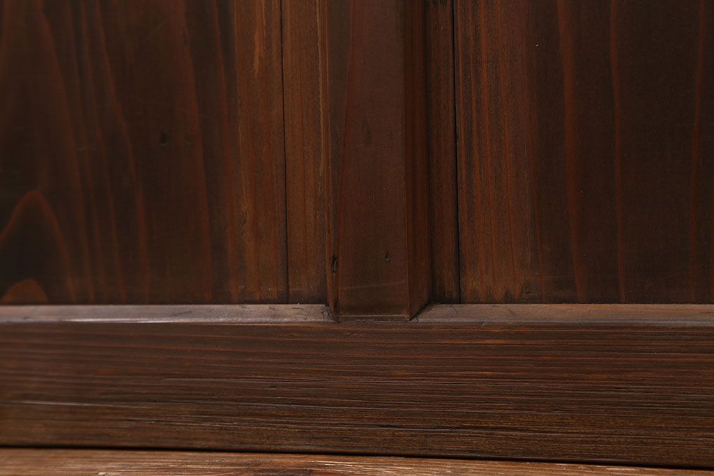 昭和レトロ ダイヤガラスとすりガラスのシンプルなガラス戸