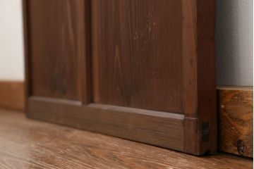 昭和レトロ ダイヤガラスとすりガラスのシンプルなガラス戸