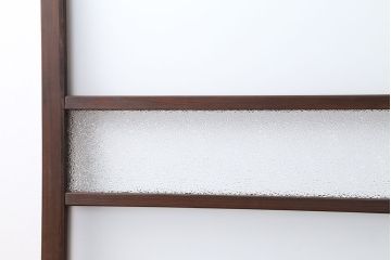 昭和レトロ ダイヤガラスとすりガラスのシンプルなガラス戸