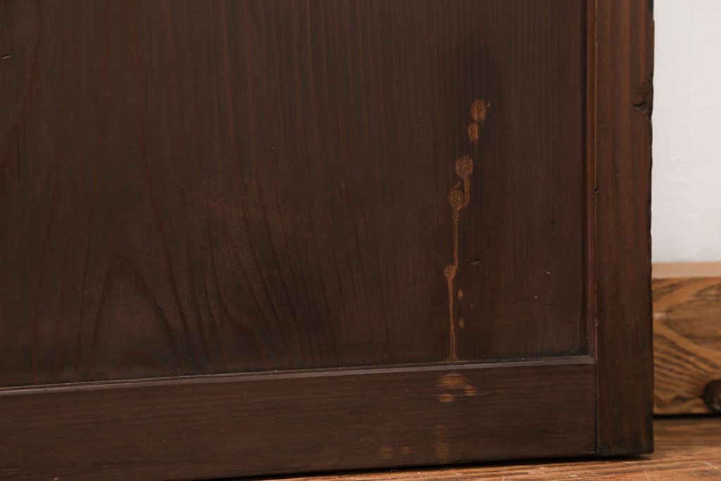 昭和レトロ ダイヤガラスとすりガラスのシンプルなガラス戸