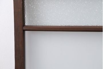 昭和レトロ ダイヤガラスとすりガラスのシンプルなガラス戸　1枚(2)　(引き戸)