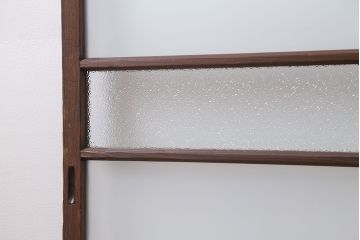 昭和レトロ ダイヤガラスとすりガラスのシンプルなガラス戸　1枚(2)　(引き戸)
