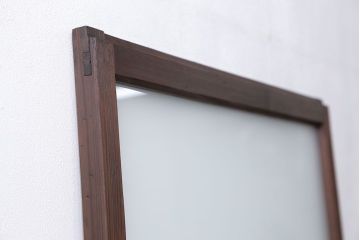 昭和レトロ ダイヤガラスとすりガラスのシンプルなガラス戸　1枚(2)　(引き戸)