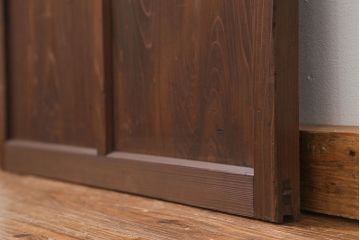 昭和レトロ ダイヤガラスとすりガラスのシンプルなガラス戸　1枚(2)　(引き戸)