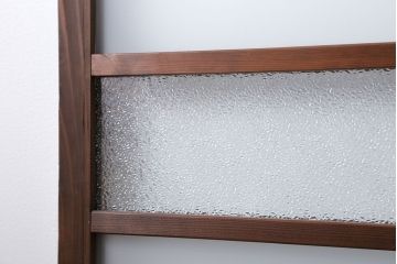 昭和レトロ ダイヤガラスとすりガラスのシンプルなガラス戸　1枚(2)　(引き戸)