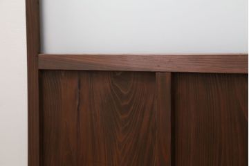 昭和レトロ ダイヤガラスとすりガラスのシンプルなガラス戸　1枚(2)　(引き戸)