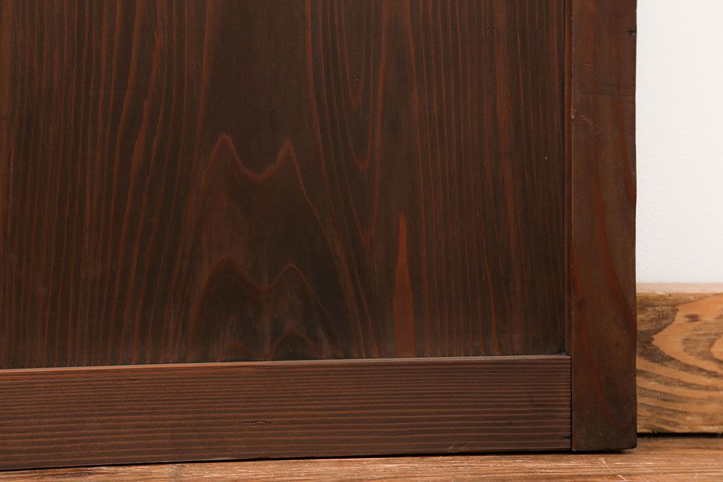 昭和レトロ ダイヤガラスとすりガラスのシンプルなガラス戸　1枚(2)　(引き戸)