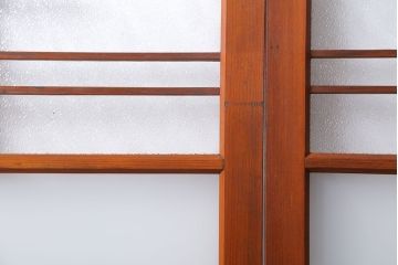 昭和レトロ 珍しいデザイン!和風建具　4枚セット　(ガラス戸、引き戸)