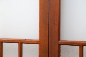 昭和レトロ 珍しいデザイン!和風建具　4枚セット　(ガラス戸、引き戸)