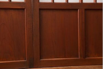 昭和レトロ 珍しいデザイン!和風建具　4枚セット　(ガラス戸、引き戸)