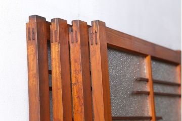 昭和レトロ 珍しいデザイン!和風建具　4枚セット　(ガラス戸、引き戸)