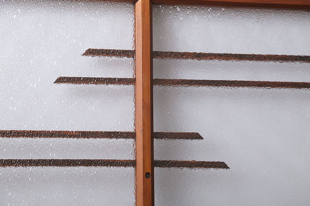 昭和レトロ 珍しいデザイン!和風建具　4枚セット　(ガラス戸、引き戸)