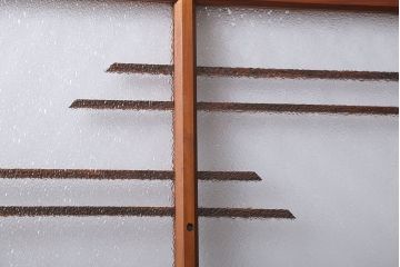 昭和レトロ 珍しいデザイン!和風建具　4枚セット　(ガラス戸、引き戸)