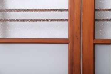 昭和レトロ 珍しいデザイン!和風建具　4枚セット　(ガラス戸、引き戸)