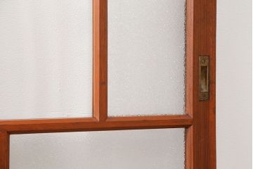 アンティーク 高さが低めの美しいガラス戸　4枚セット
