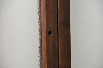 大正ロマン 色ガラス入りのアンティークガラス戸　2枚セット　(建具、引き戸)