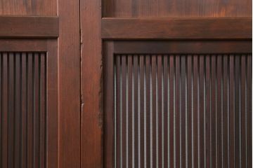 古民具・骨董 上質な細身の万本格子戸　4枚セット　(引き戸、和風建具)