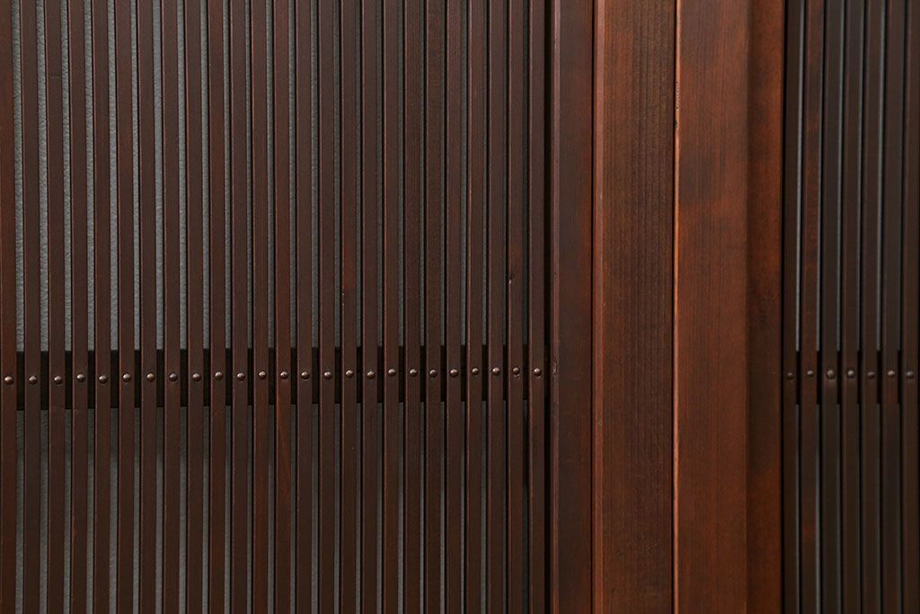 古民具・骨董 上質な細身の万本格子戸　4枚セット　(引き戸、和風建具)