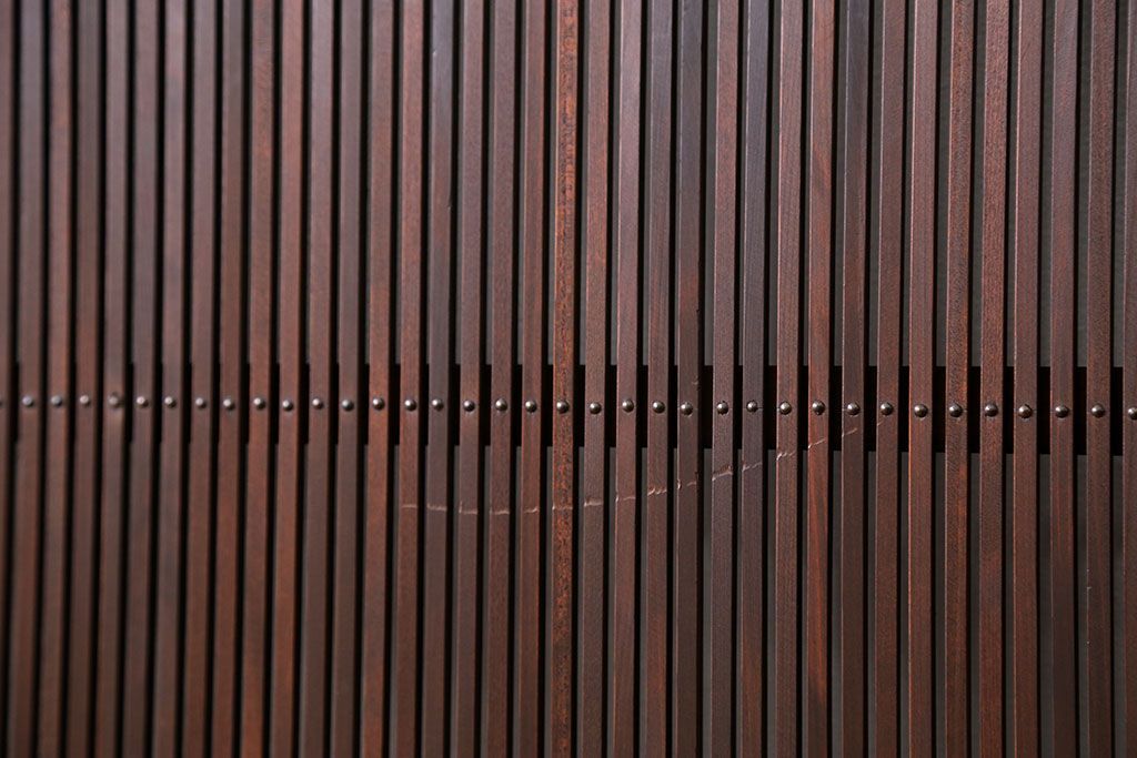 古民具・骨董 上質な細身の万本格子戸　4枚セット　(引き戸、和風建具)