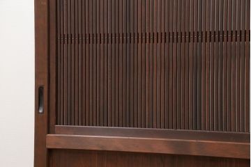 古民具・骨董 上質な細身の万本格子戸　4枚セット　(引き戸、和風建具)