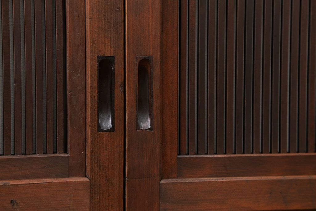 古民具・骨董 上質な細身の万本格子戸　4枚セット　(引き戸、和風建具)