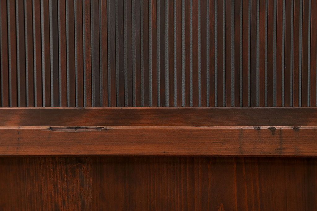 古民具・骨董 上質な細身の万本格子戸　4枚セット　(引き戸、和風建具)