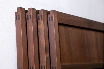 古民具・骨董 上質な細身の万本格子戸　4枚セット　(引き戸、和風建具)