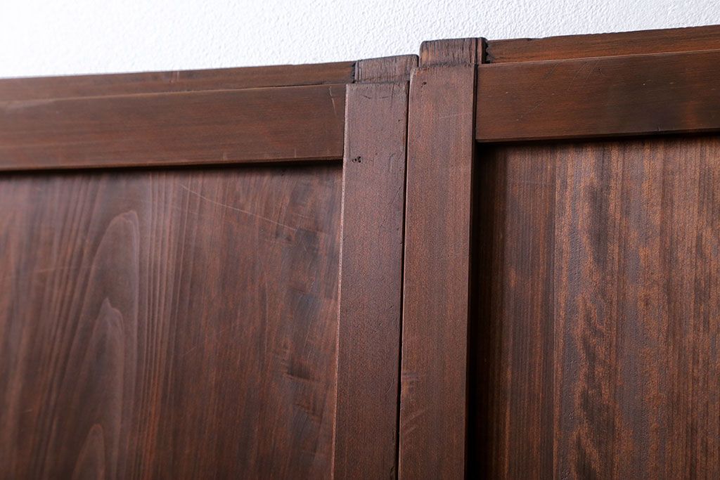 古民具・骨董 上質な細身の万本格子戸　4枚セット　(引き戸、和風建具)